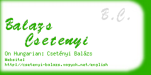 balazs csetenyi business card